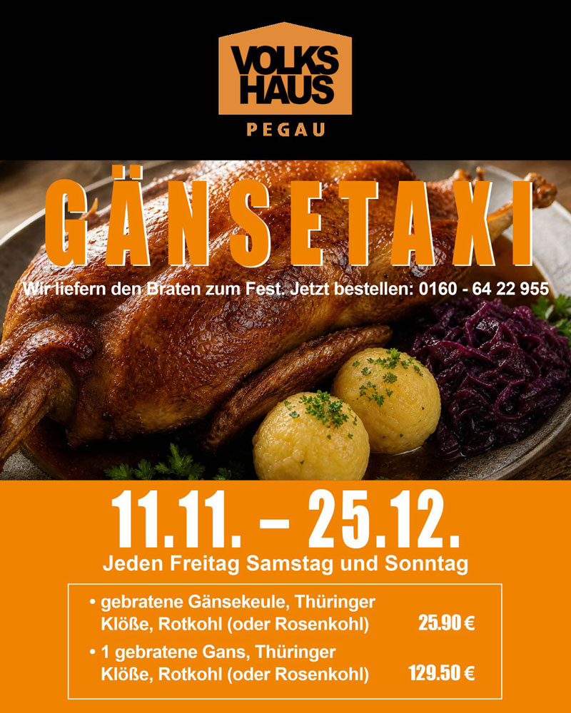 Gänsetaxi vom St. Martin bis Weihnachten